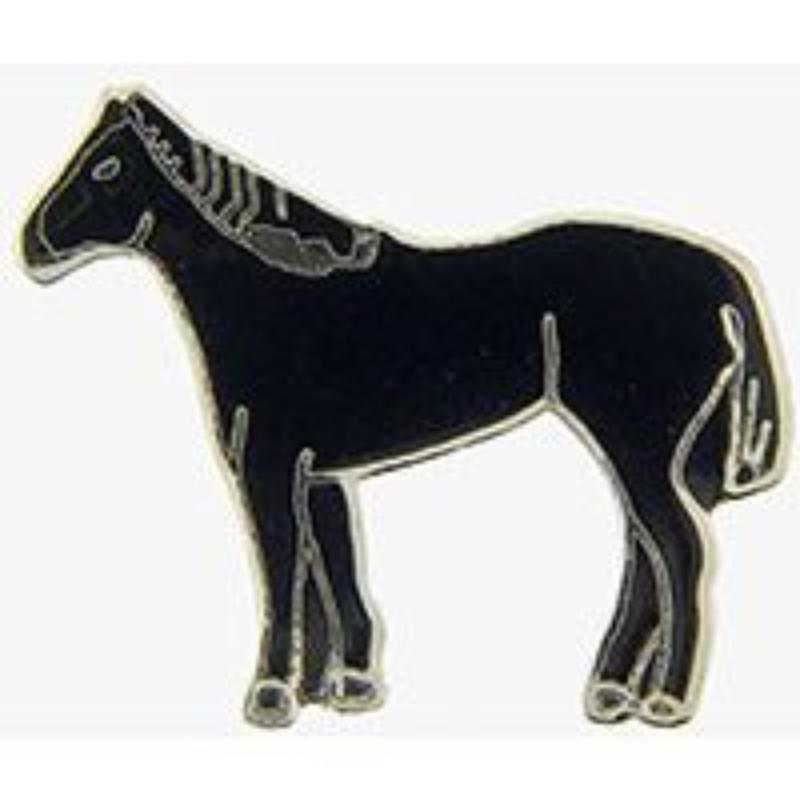 P00247 Pin - Horse, Quarter, Black - 1 in.