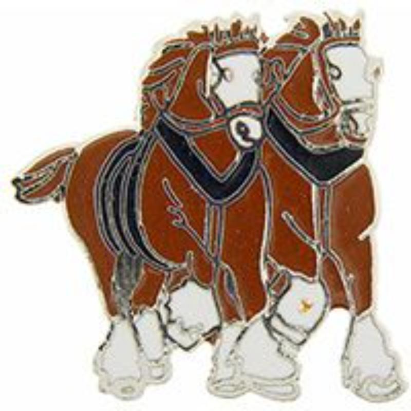P00258 Pin - Horse, Clydesdale - 1 in.