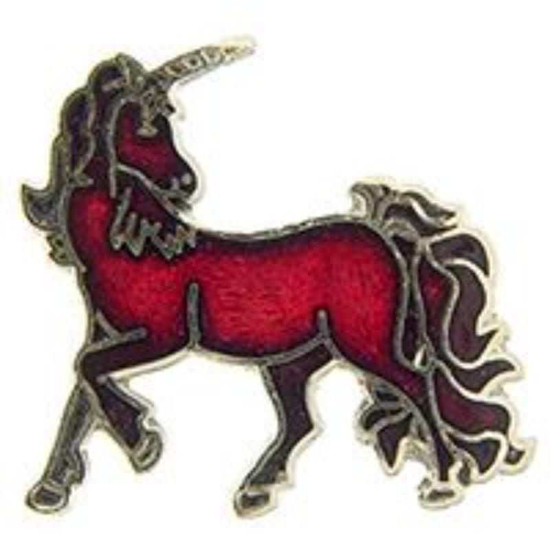 P00280 Pin - Unicorn, Red - 1 in.