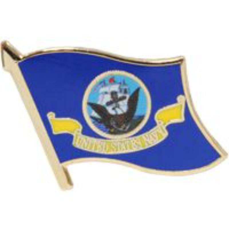 P00443 Pin - USN, Flag - 1.125 in.