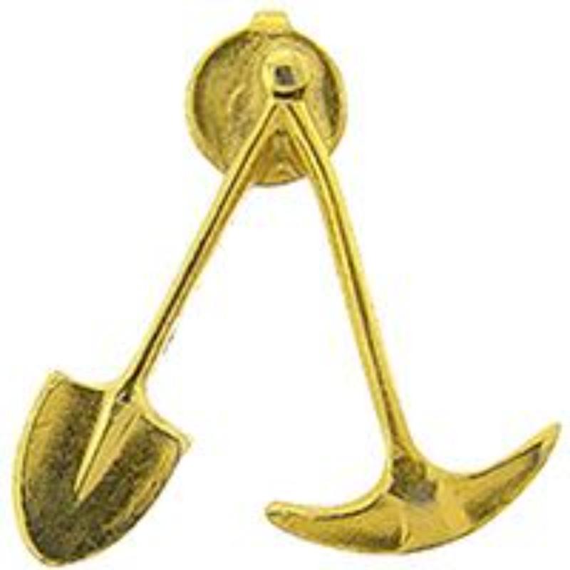 P00540 Pin - Pick & Shovel - Gold - 1 in.