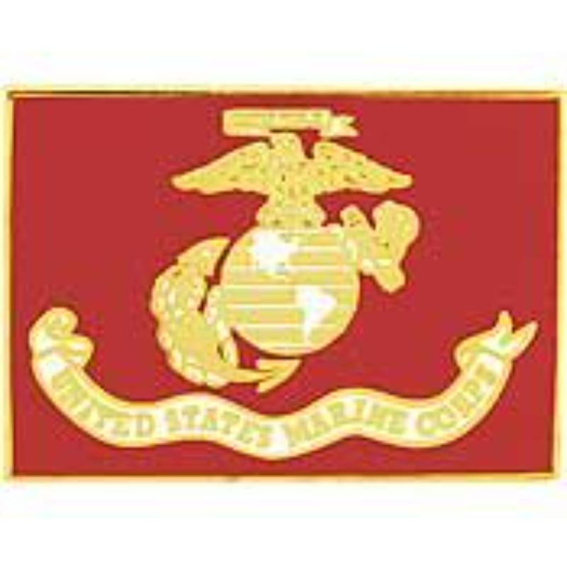 P00589 Pin - USMC, Flag - Reg - 1.125 in.