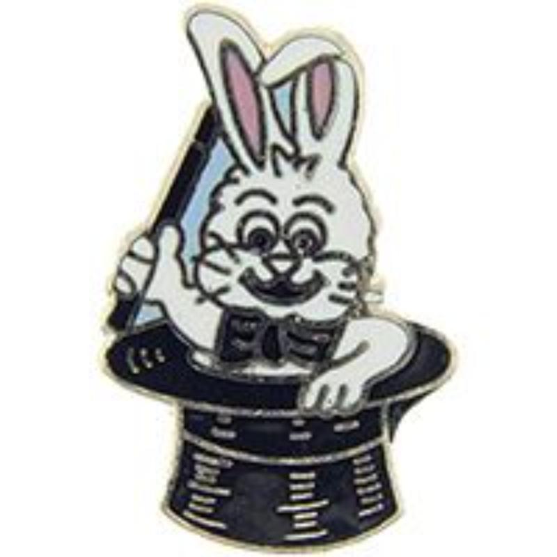 P00639 Pin - Rabbit In Hat - 1 in.