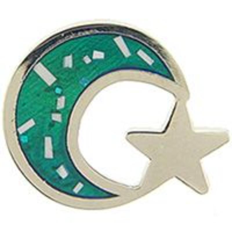 P01654 Pin - Moon & Star - 1 in.