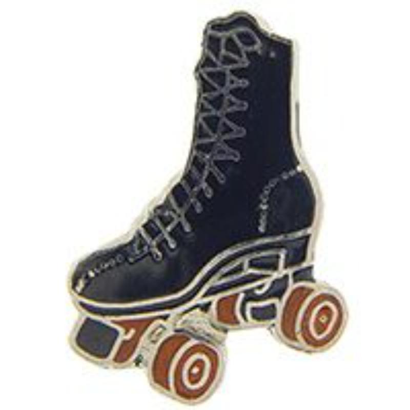 P01844 Pin - Roller Skate, Black - 1 in.
