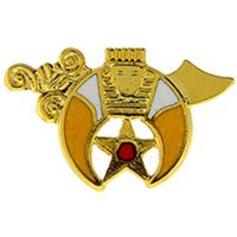 P02002 Pin - Orange, Shriner, Emblem - Medium - 1 in.