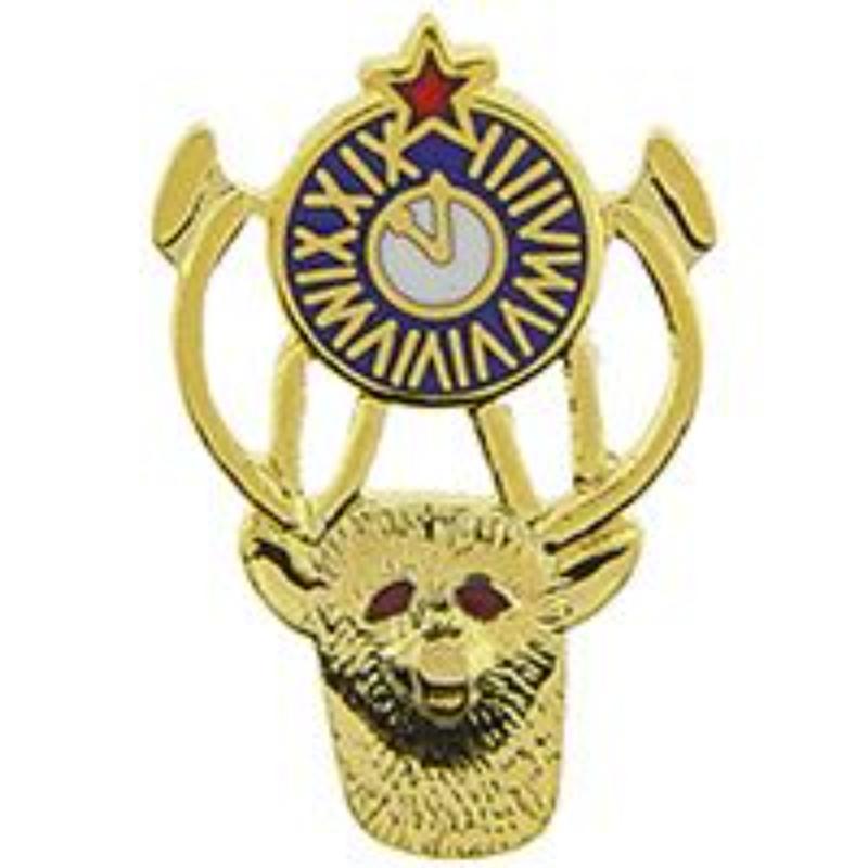 P02008 Pin - Orange, ELK, Sun Dial - 1 in.
