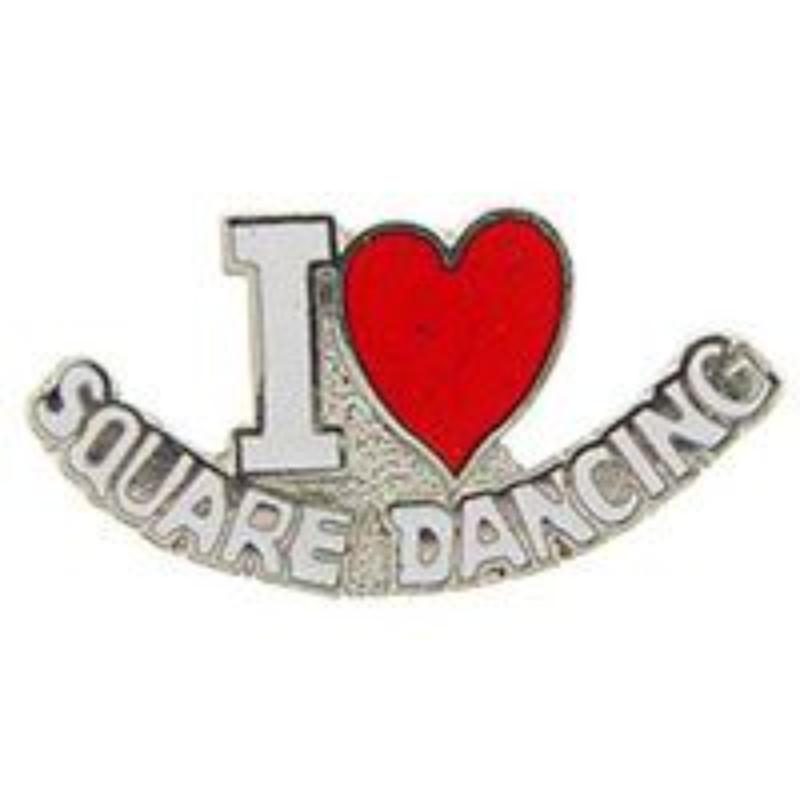 P02294 Pin - Square Dance, Heart - 1 in.