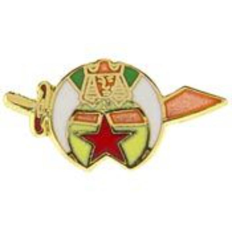 P05228 Pin - Orange, Shriner, Emblem - 1 in.