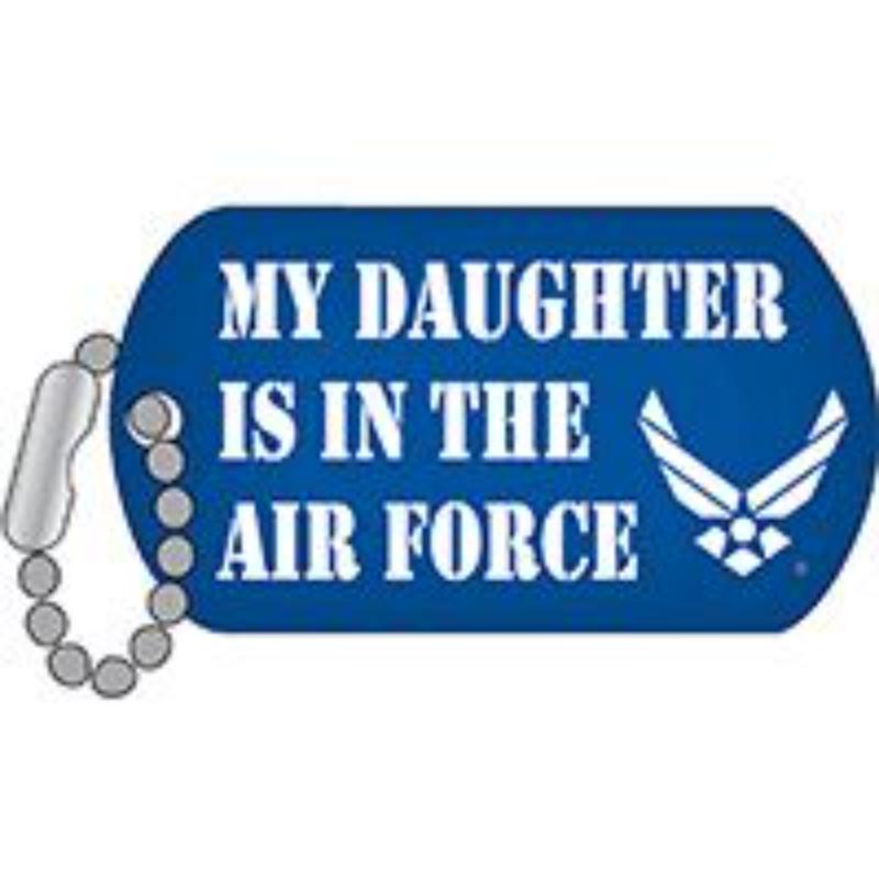 P13004 Pin - USAF, Daughter - Dog Tag - 1.25 in.