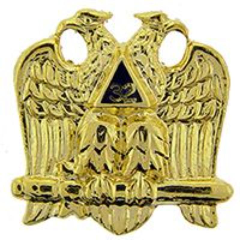 P06767 Pin - Orange, Masonic 32 Eagle - 1 in.