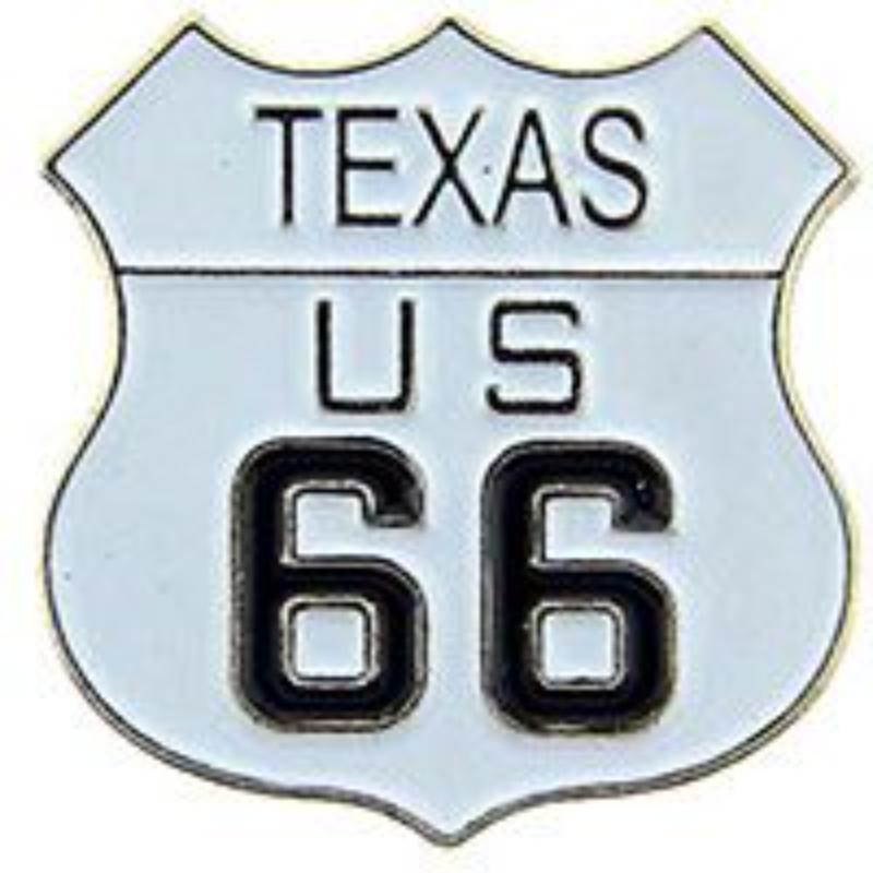 P06945 Pin - Route 66, TX - 1 in.