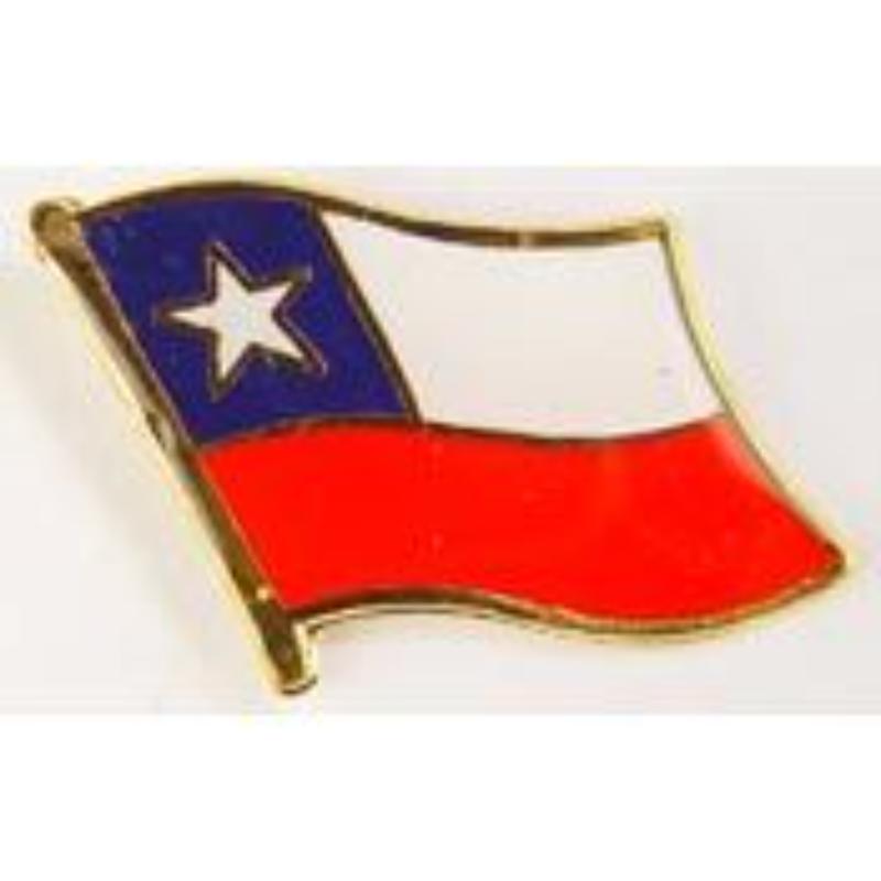 Chile Flag Pin - Red/White/Blue - 1.625 in. - Durable Design