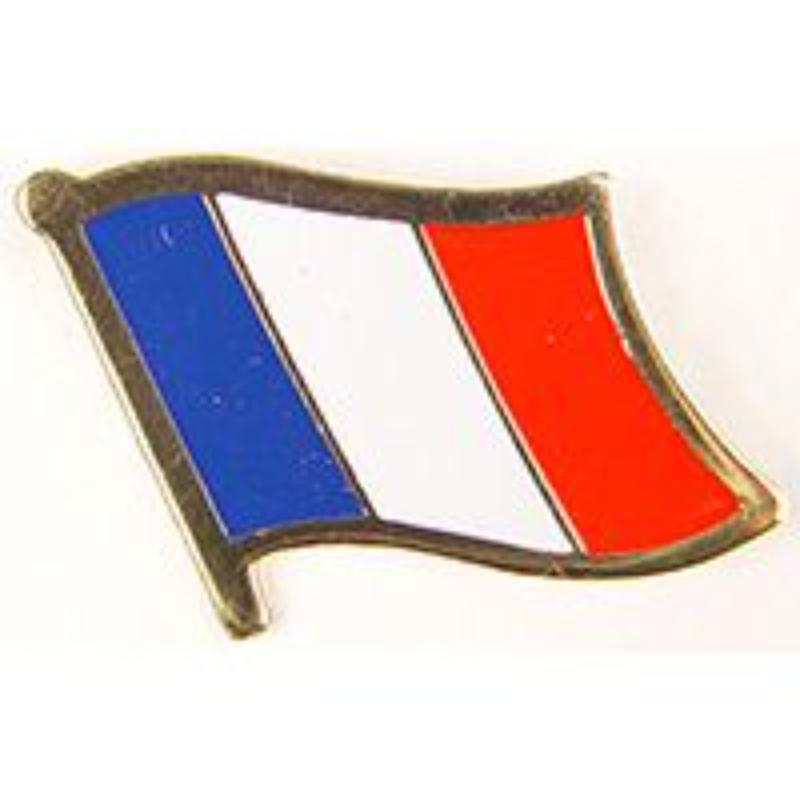 France Flag Pin - Gold - 1.625 in. - Durable Materials - Officially Licensed