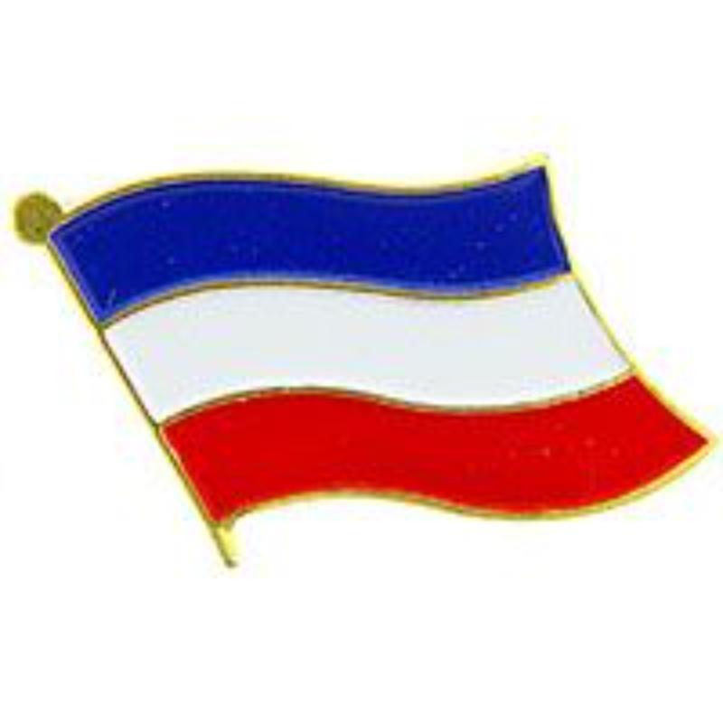 Yugoslavia Flag Pin - Multi-Color - 1.625 in. - Durable Design