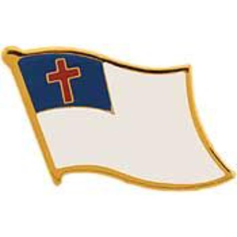 P09633 Flag Pin - Christian - 1 in.