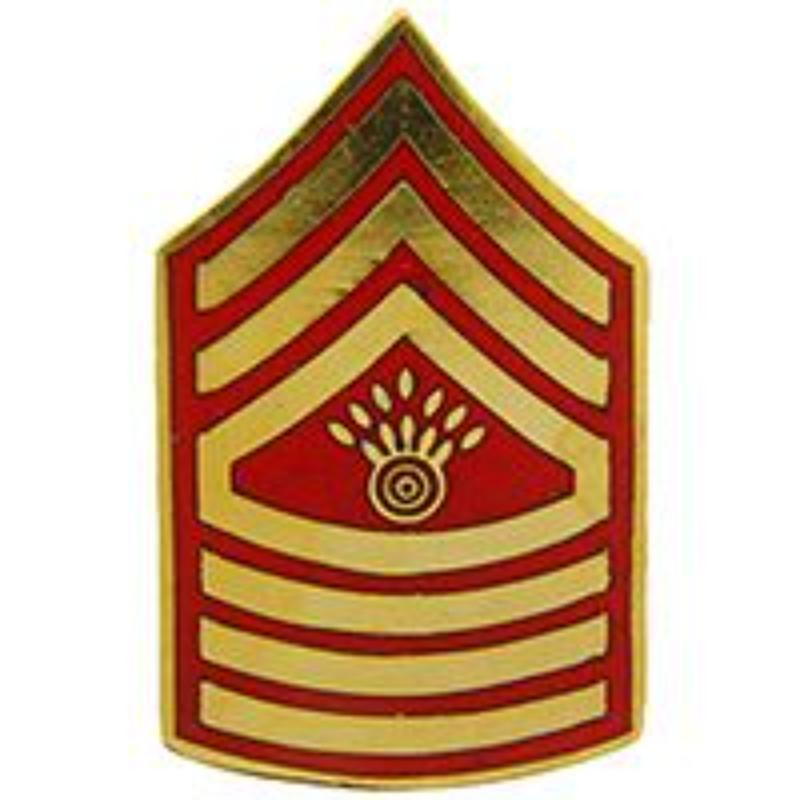 USMC Master Gun Sergeant Rank Insignia - Clear - 0.75 in. Wide