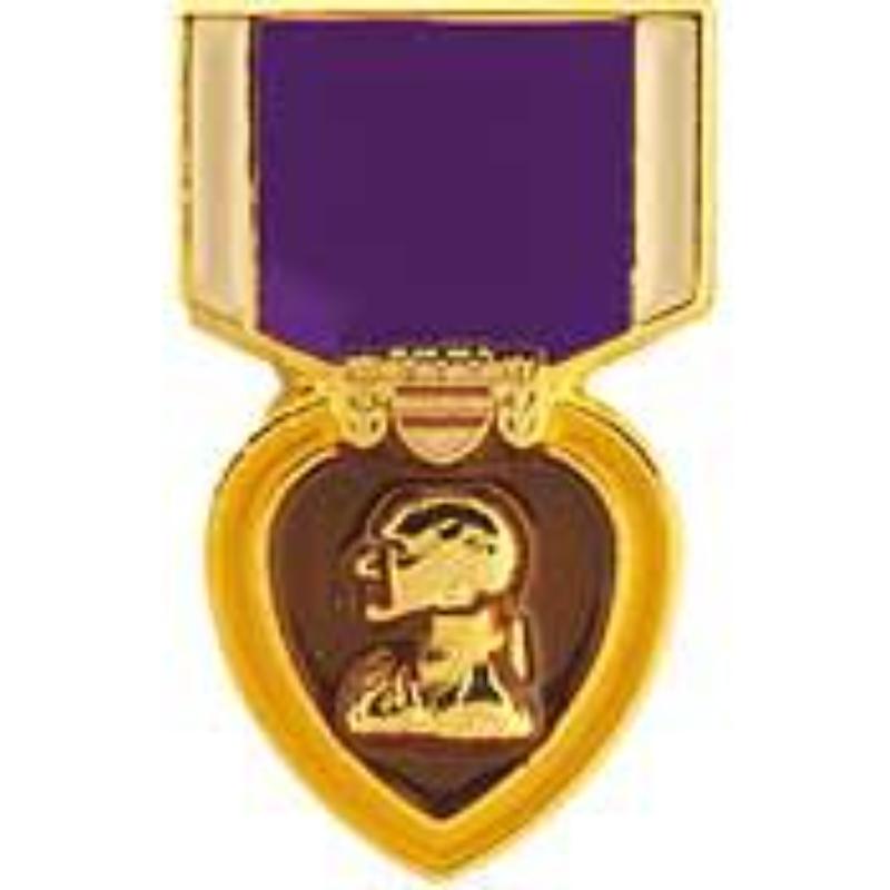 P14097 Mini Pin - Medal, Purple Heart - 0.75 in.