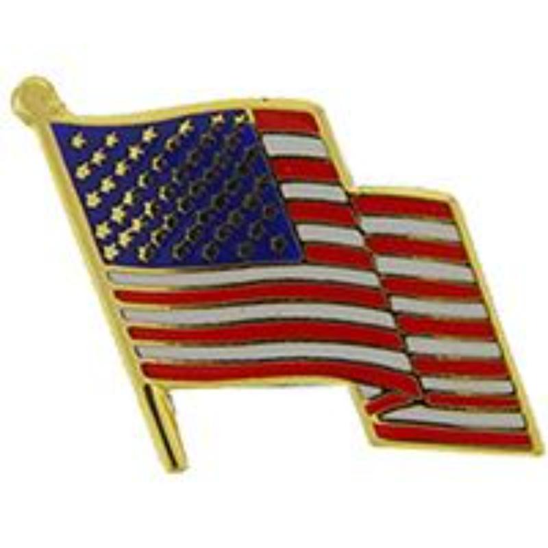 P14069 Pin - USA Flag, Wavy, II - 0.94 in.