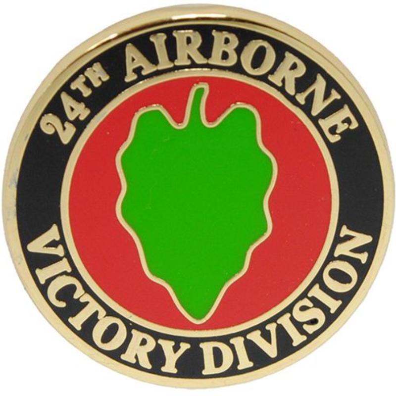 P14213 Pin - Army, 24Th Infantry Airborne - 1 in.