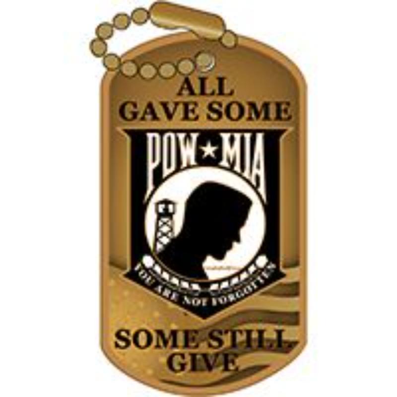 P14093 Pin - Pow Mia, Some Still Give - Dog Tag - 1.38 in.
