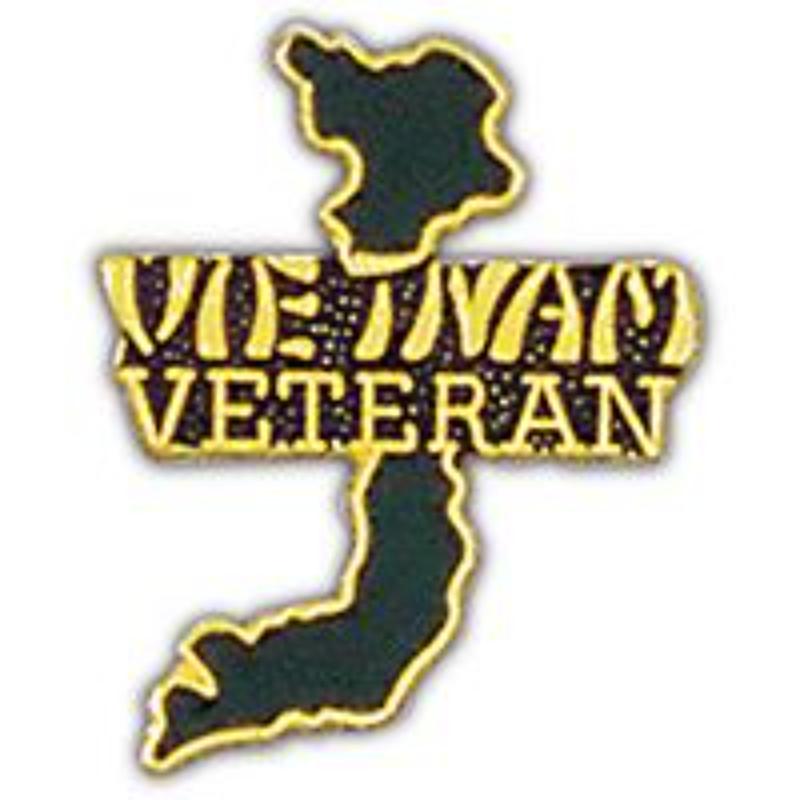P14830 Pin - Vietnam, Map, Viet Script - 1.25 in.