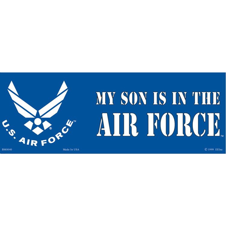 BM0040 Sticker - USAF, My Son - 3.5 x 10 in.
