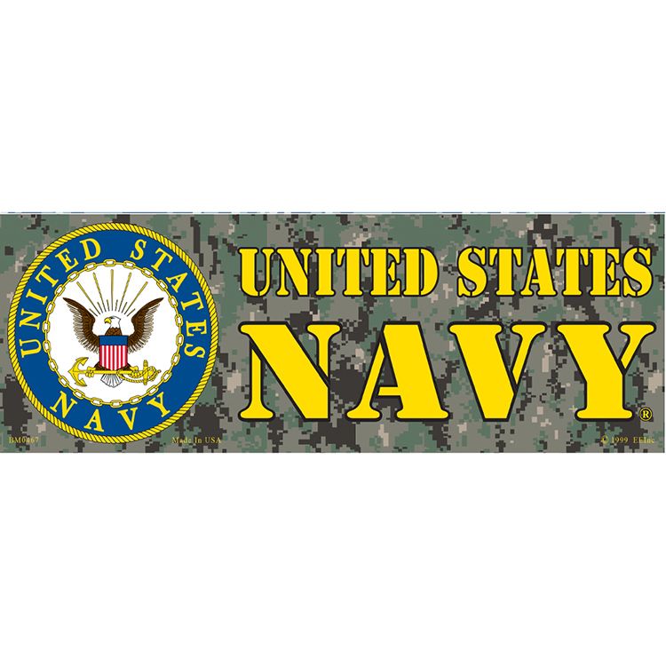BM0467 Sticker - USN Logo, Freedom - 3.5 x 10 in.