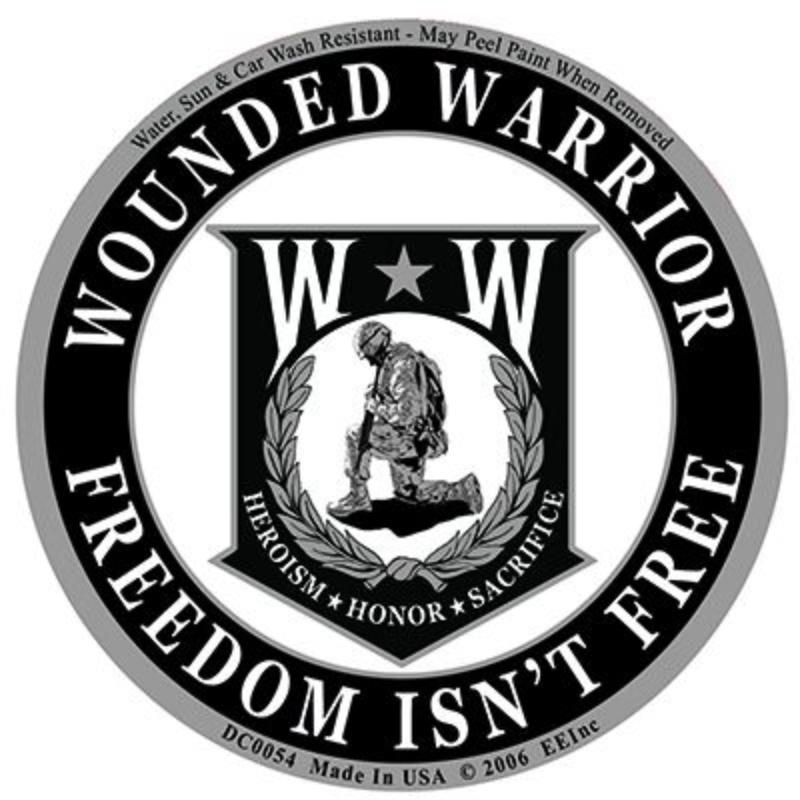 DC0054 Sticker - Wounded Warrior -Freedom Isnt Free - 3.5 in.