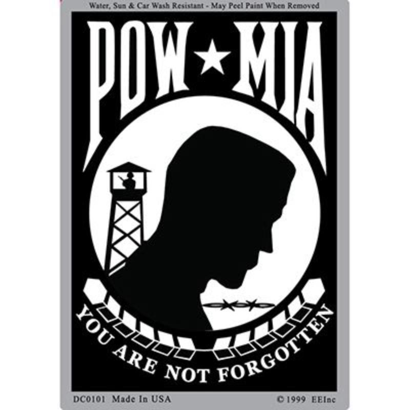 DC0101 Sticker - Pow Mia - 3 x 4.25 in.