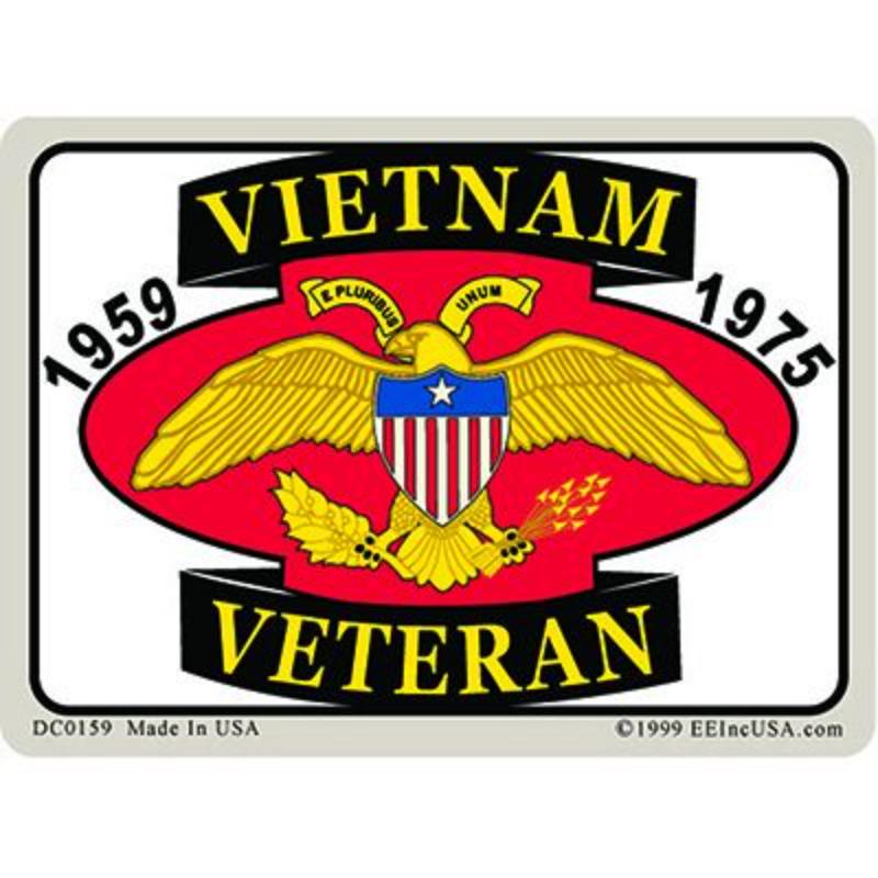 DC0159 Sticker - Vietnam, Veteran 59-75 - 3 x 4.25 in.