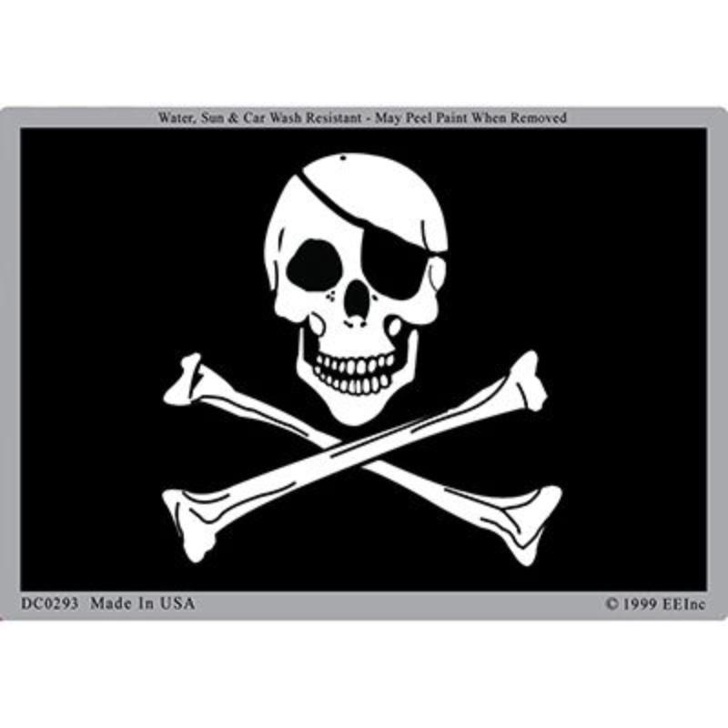 DC0293 Sticker - Pirate Flag - 3 x 4.25 in.