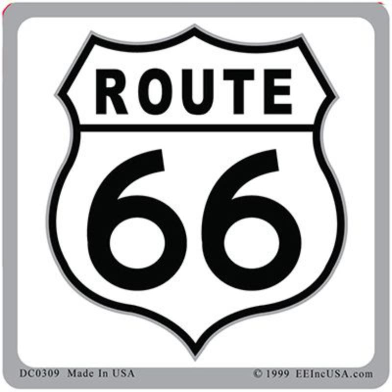 DC0309 Sticker - Route 66 - 3 x 4.25 in.