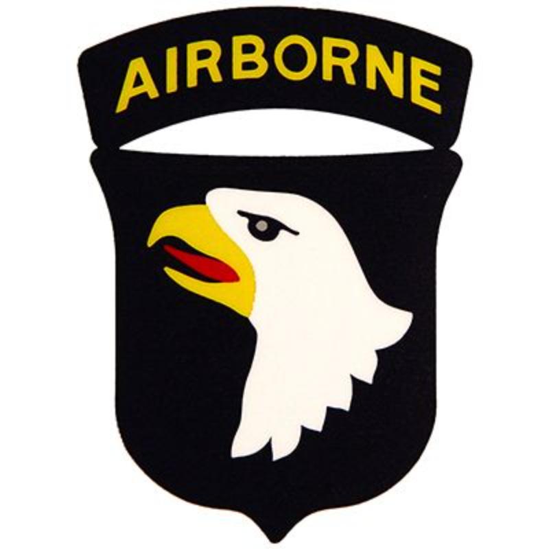DC8116 Sticker - Army, 11st Airborne - Clear Vinyl - 3.25 in.