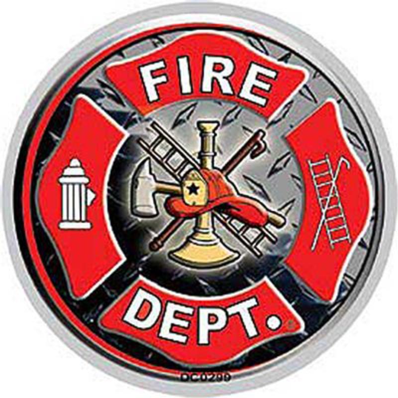 DC8299 Sticker - Fire Department - Adhesive Face Vinyl - 3.25 in.