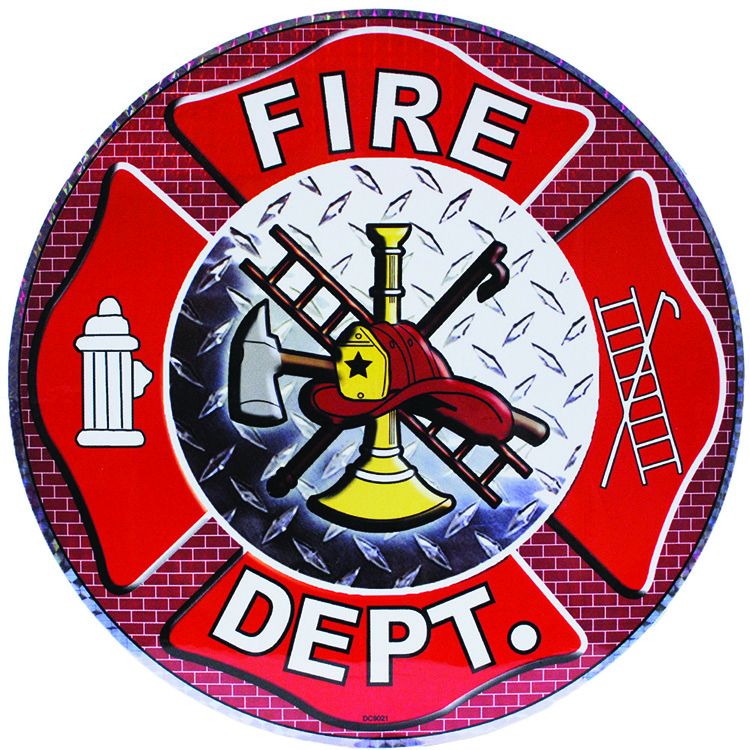 DC9021 Sticker - Fire Department - 12 in.
