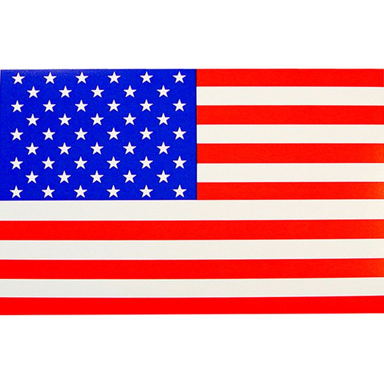 DC9105 Sticker - USA, Flag - 5 x 8 in.