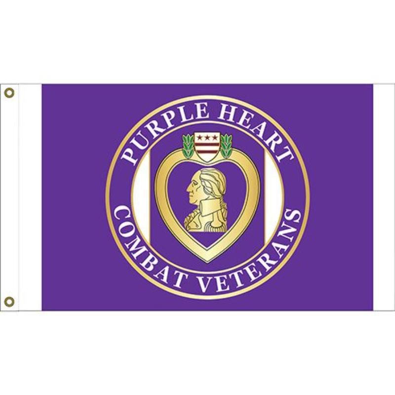 F1302 Flag - Purple Heart - 3 x 5 ft.