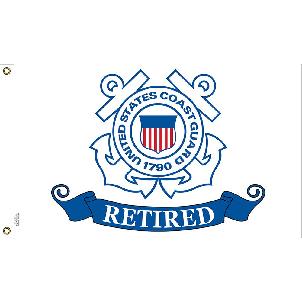 F1329 Flag - United States Coast Guard, Retired - 3 x 5 ft.