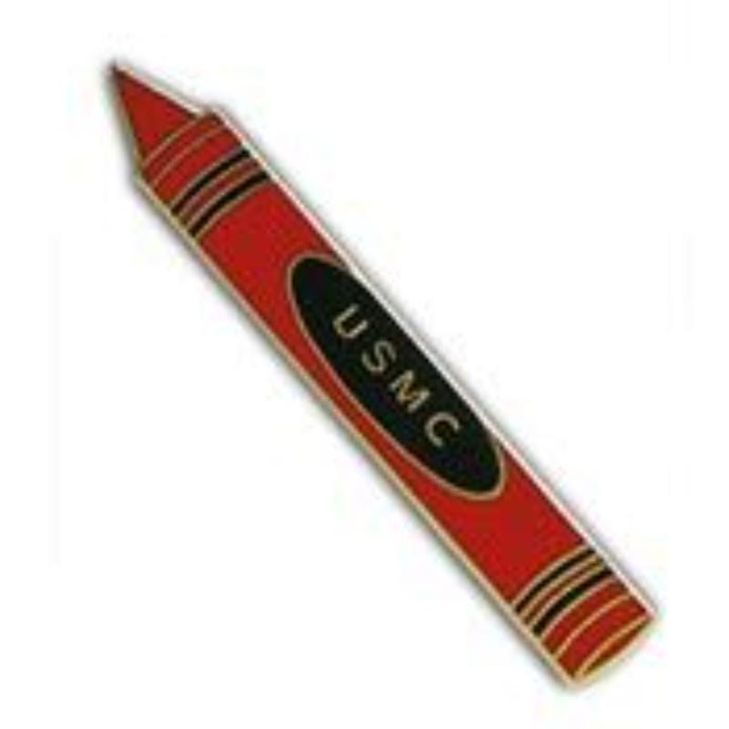 P14200 Pin - USMC, Crayon & Red - 1.5 in.