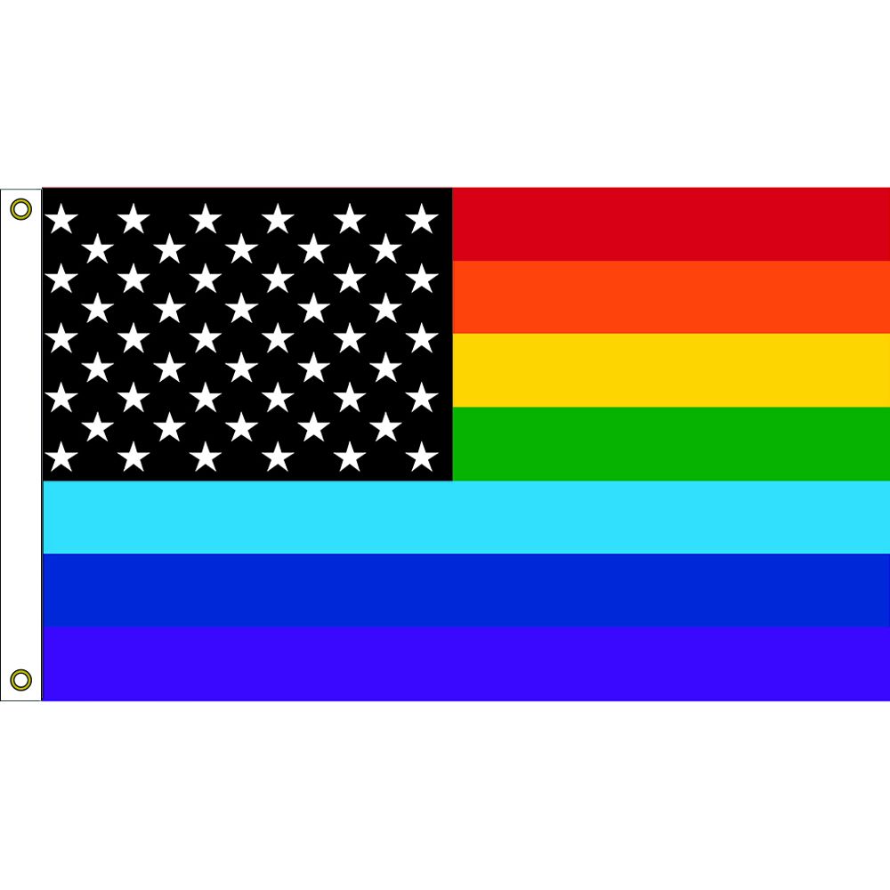 F1645 Flag - USA, Rainbow - 3 x 5 ft.