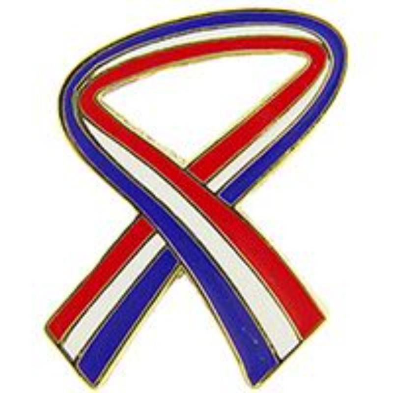 P14227 Pin - USA, Ribbon, Rwb - 1 in.