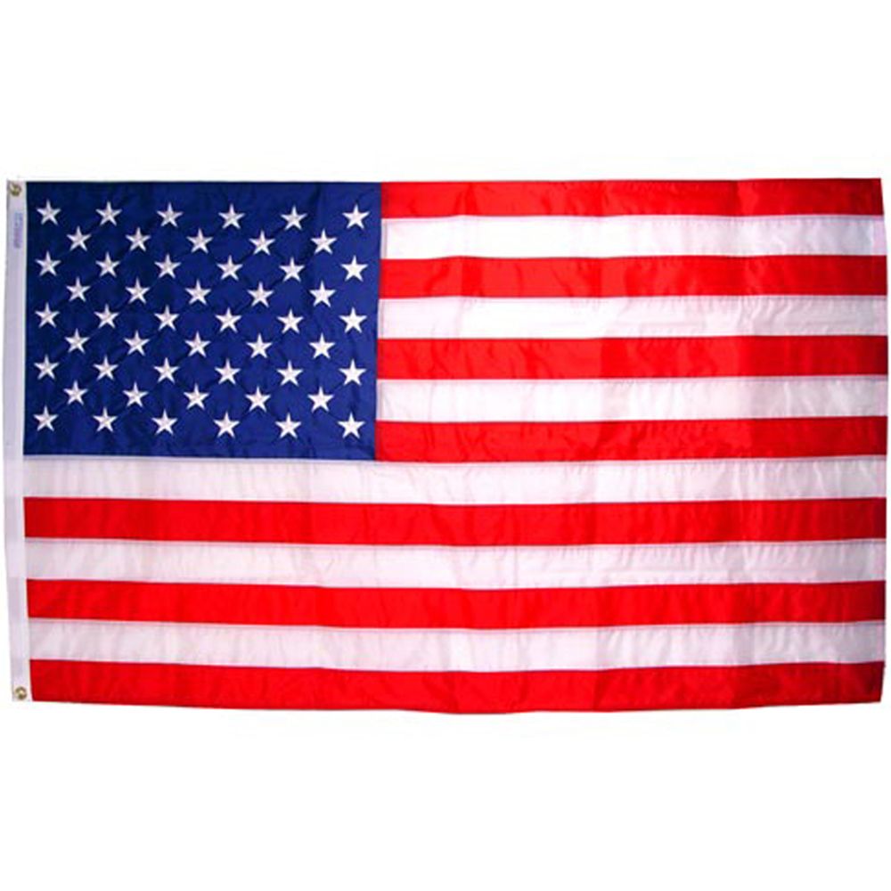 F3132-05 Flag - USA Embroidered Stars - Foreign MFG 200D, Nylon - 3 x 5 ft.