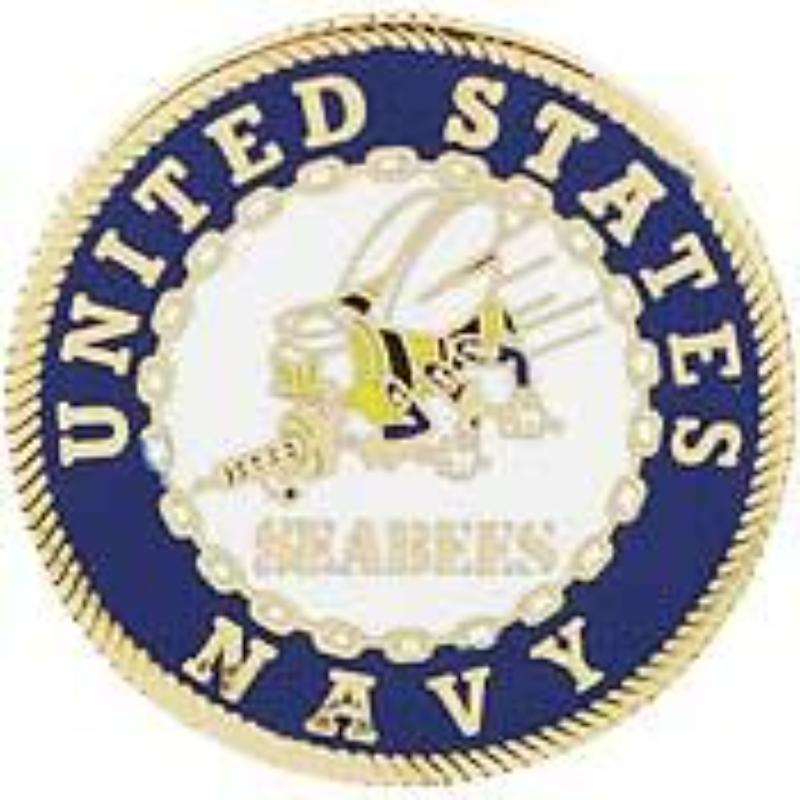 P14275 Pin - USN, Seabees - 1 in.