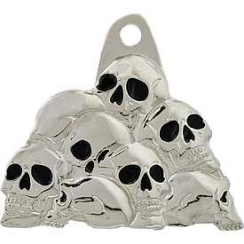 KC2023 Key Ring - Skull Pile, Bright-Shine - 1.63 in.
