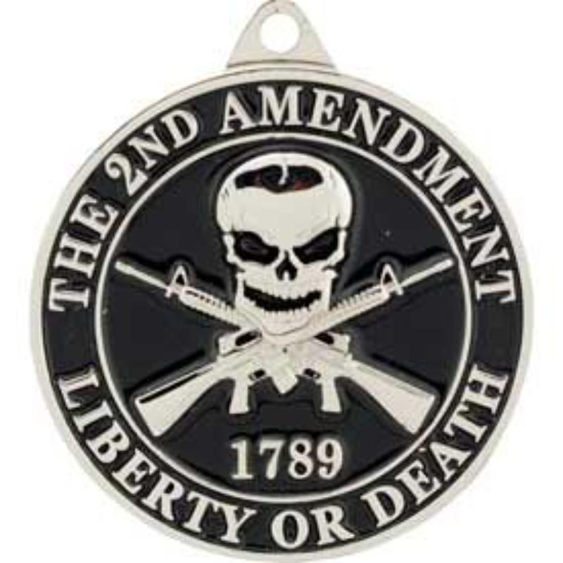 KC2092 Key Ring - 2nd Amendment, Bright-Shine - 1.5 in.
