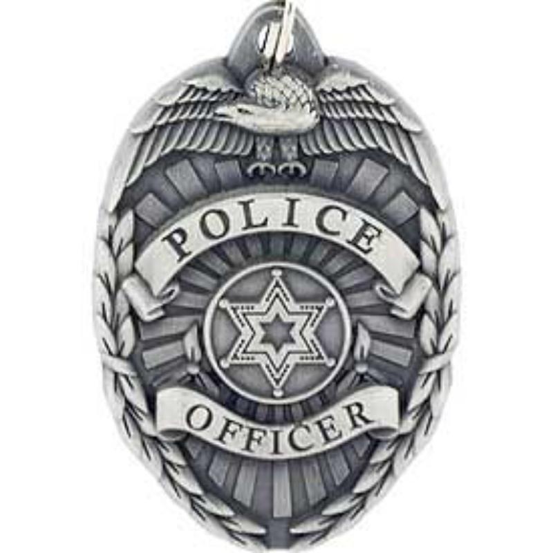 KC2153 Key Ring - Police Decal, Bright-Shine - 1.75 in.