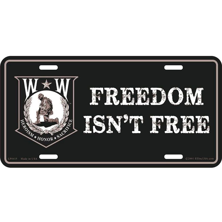 LP0615 License Plate Frame - Wounded Warrior - 6 x 12 in.