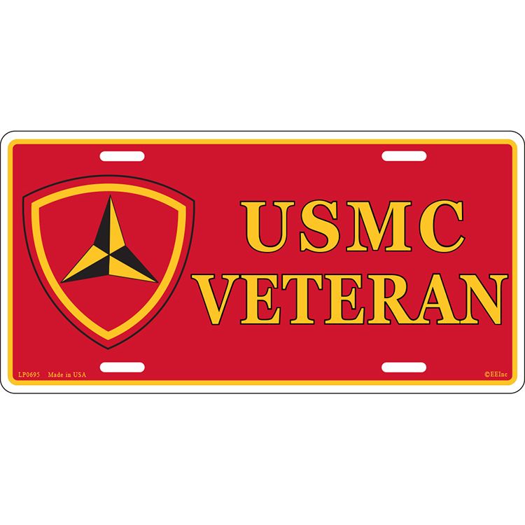 LP0695 License Plate Frame - USMC, 3rd Division - 6 x 12 in.