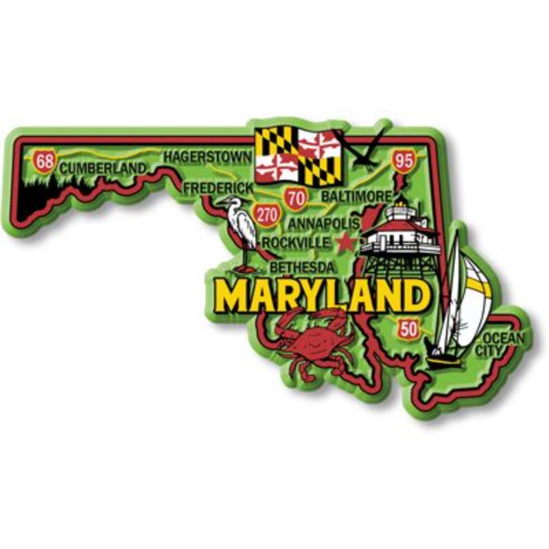 MG0021 Magnet - Maryland - 3 to 4 in.